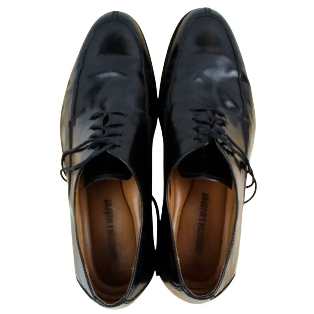 Johnston Murphy Oxford Shoes Mens 11 Black Leather Comfort Dress Office Workwear